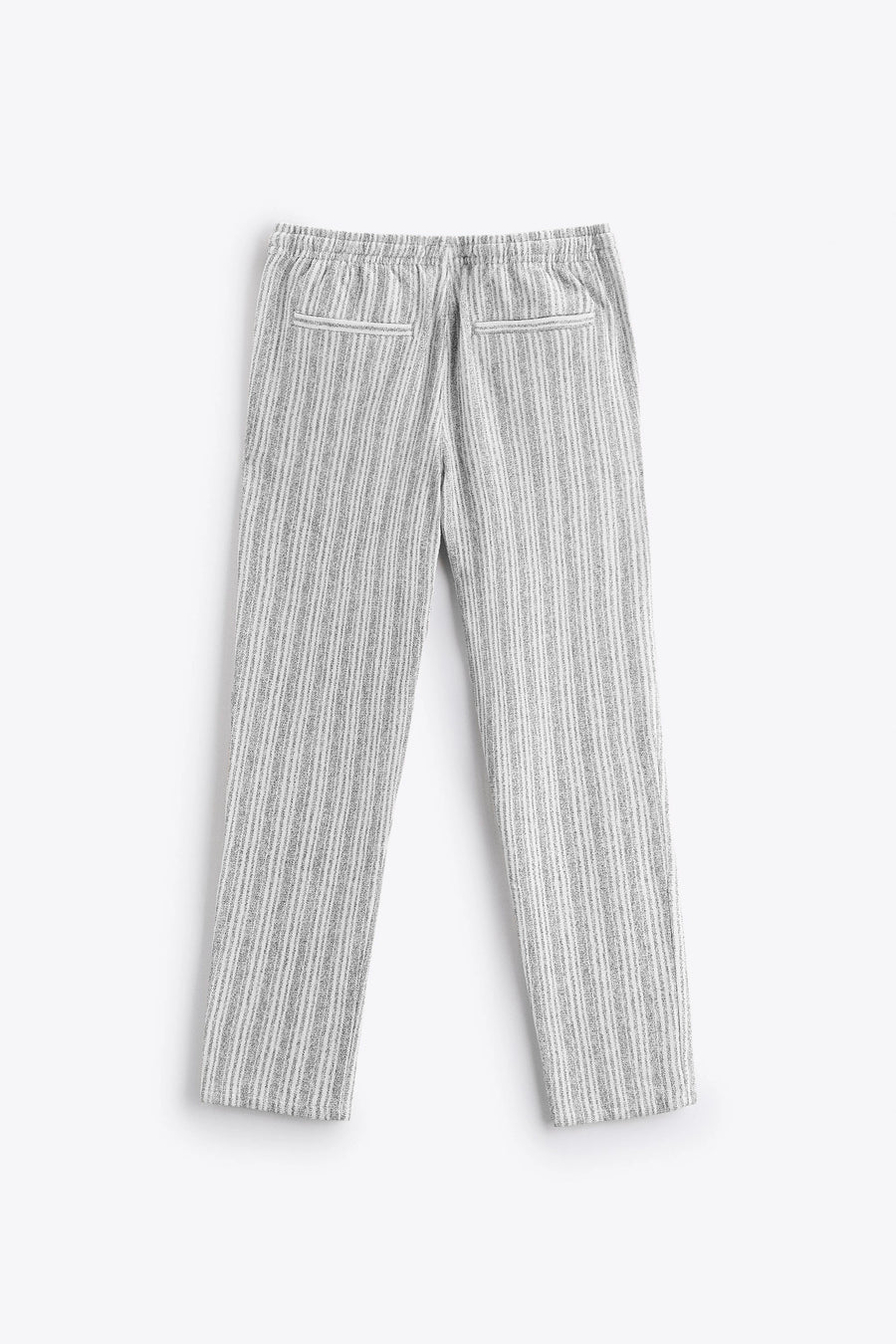 STRIPED TEXTURED TROUSERS