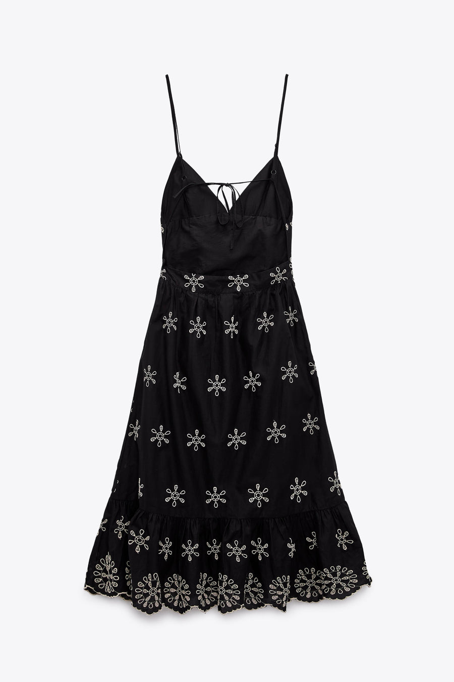 DRESS WITH CONTRAST EMBROIDERY
