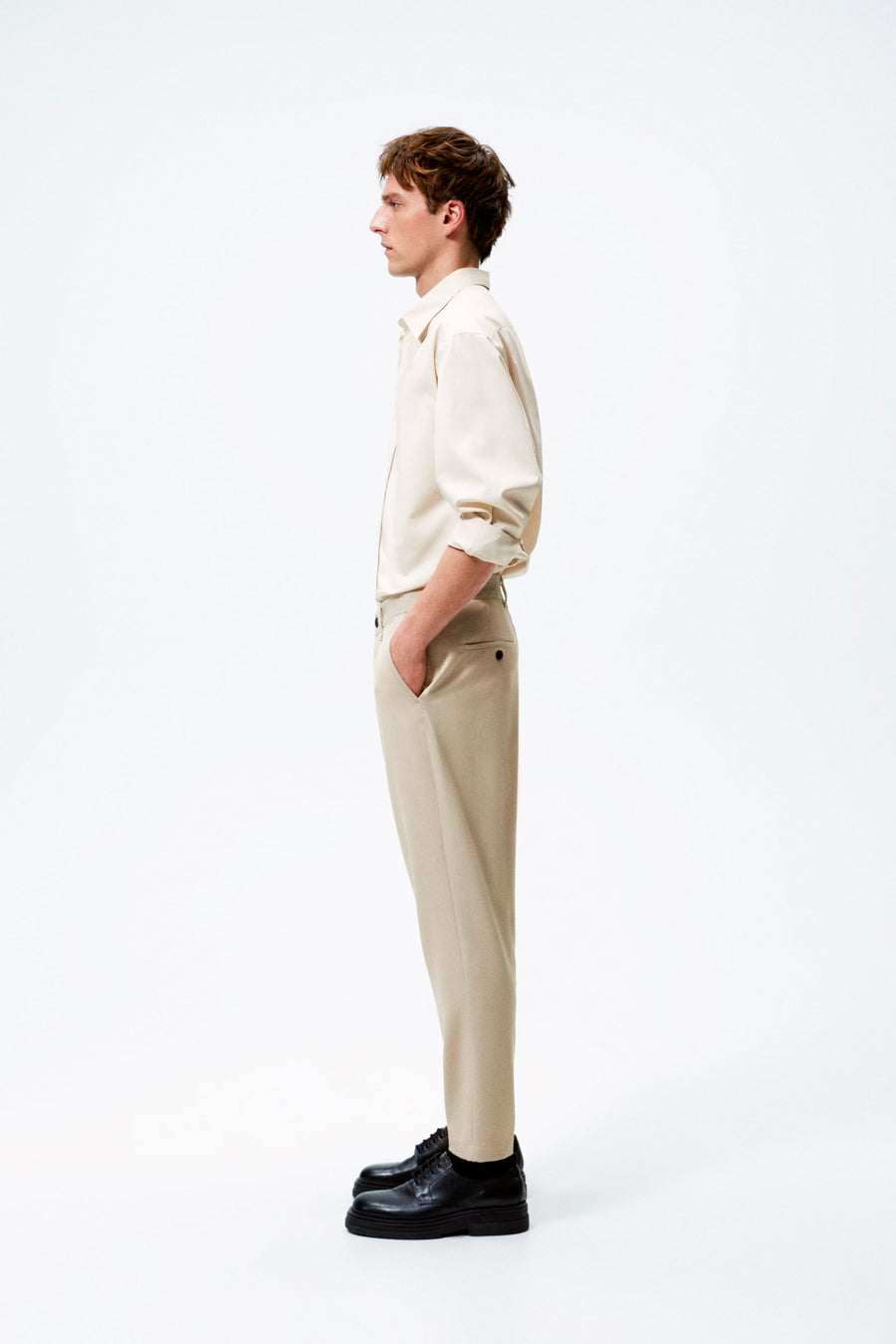 TEXTURED COMFORT TROUSERS 014