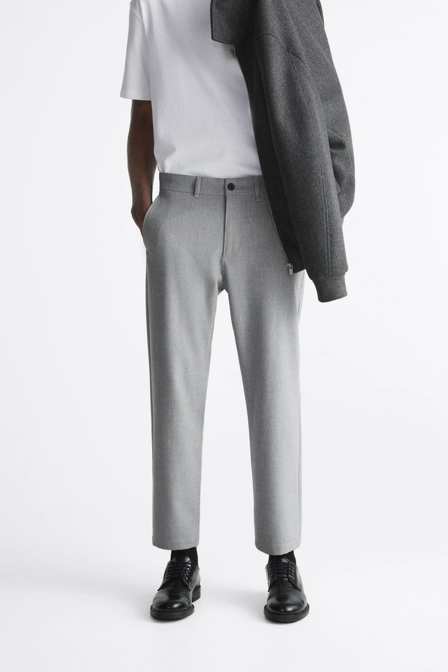 TEXTURED COMFORT TROUSERS 016