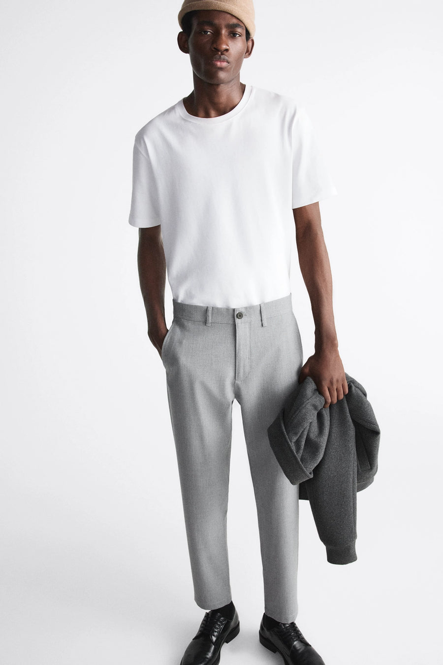 TEXTURED COMFORT TROUSERS 016