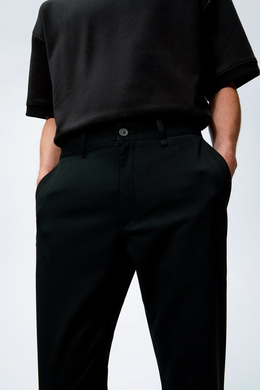 TEXTURED COMFORT TROUSERS 001