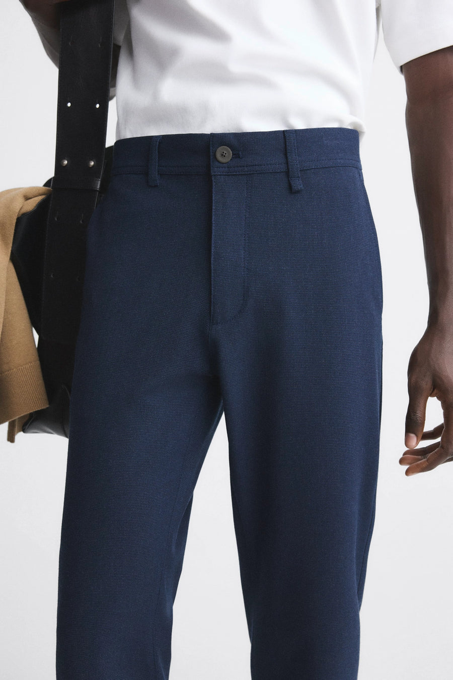 TEXTURED COMFORT TROUSERS 015